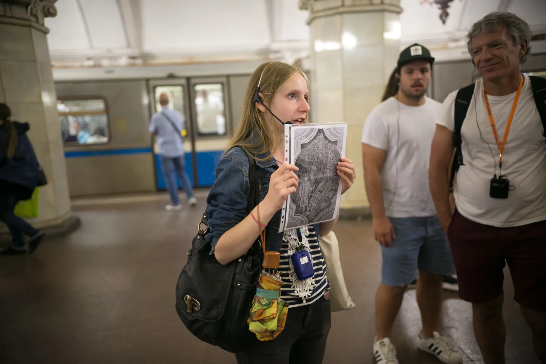 Moscow metro station on the tour
