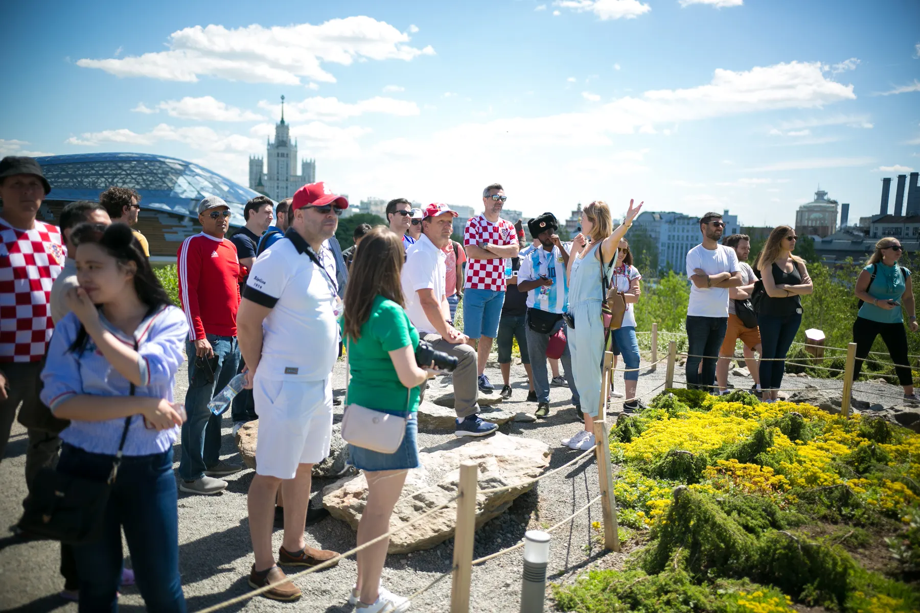 Group on the free walking tour of Moscow